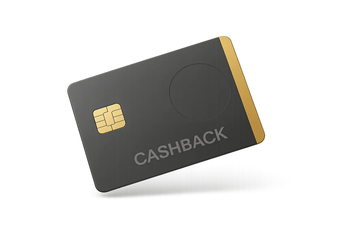 Mockup de tarjeta de Cashback