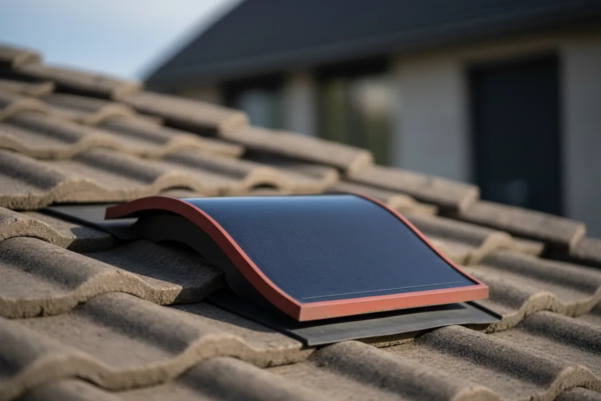 Solar Tile Bent Illustration