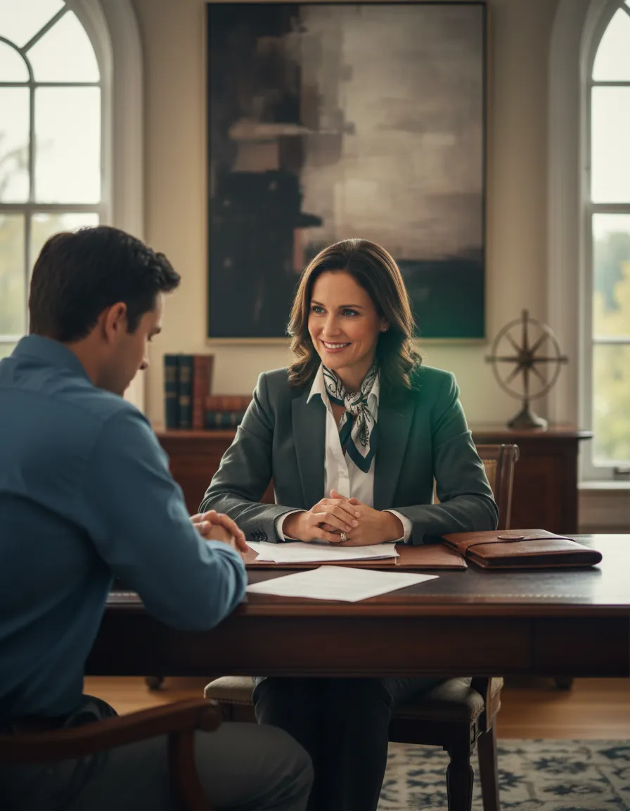 Independent insurance advisor consulting with a client
