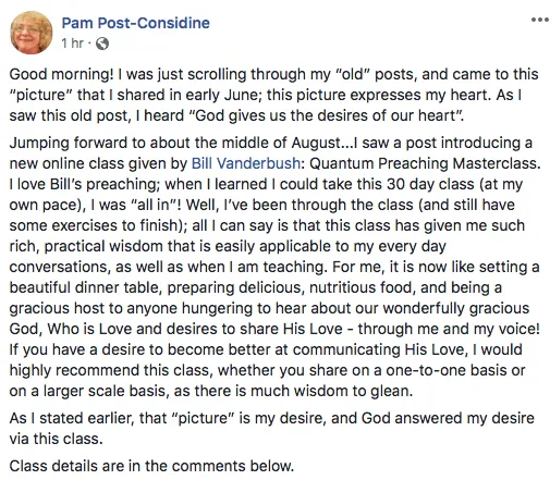 Pam Testimony