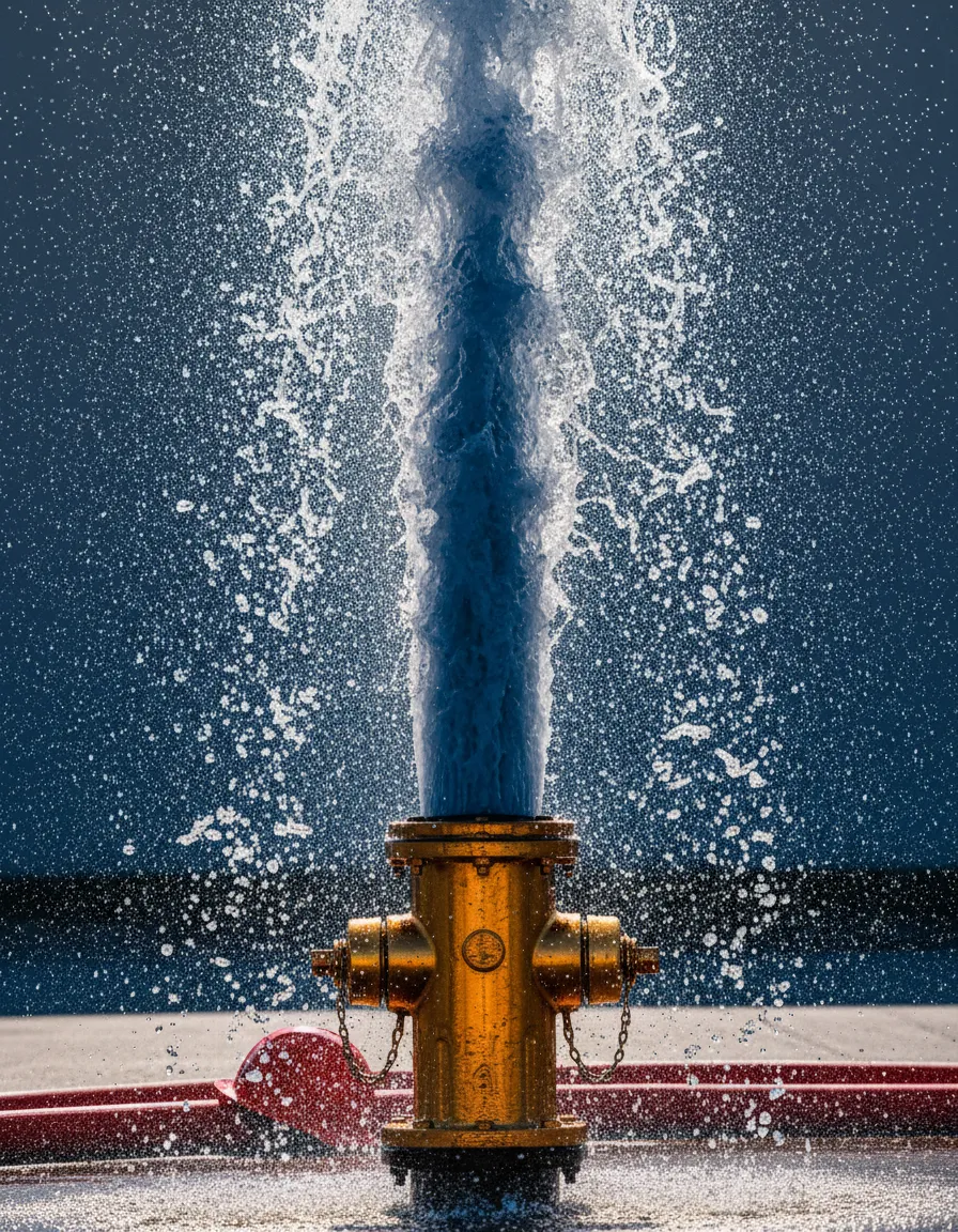 State-certified hydrant technician performing municipal fire hydrant compliance testing