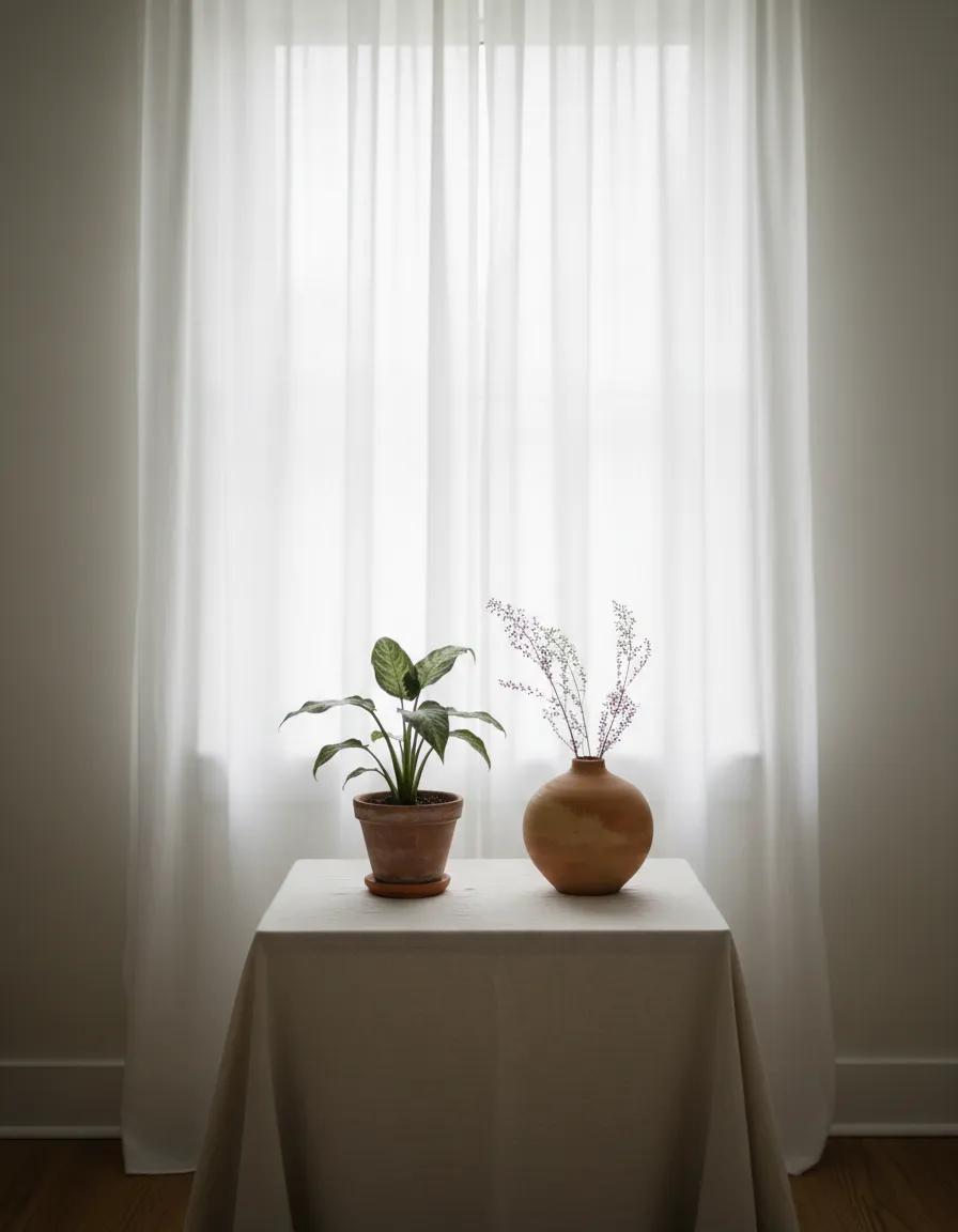 Soft morning light filtering through a quiet window