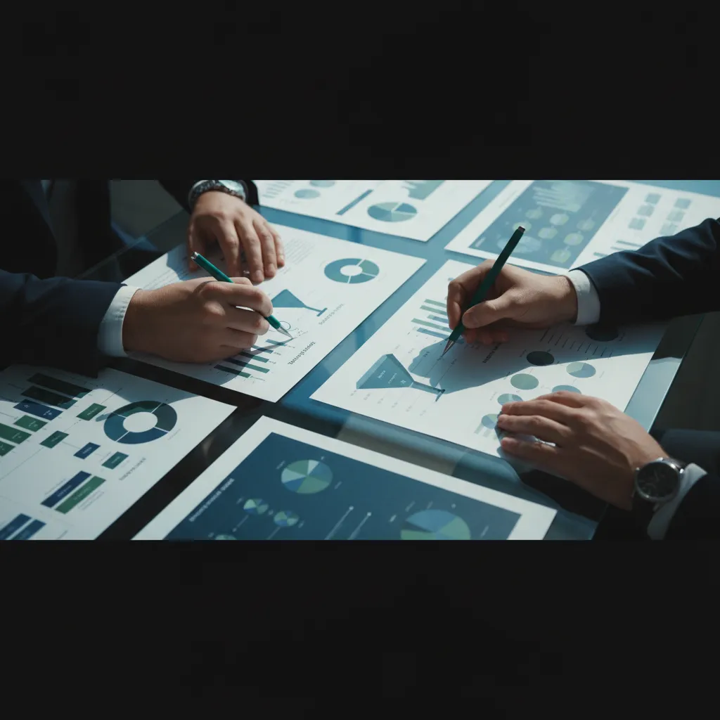 Business frameworks and KPI dashboards mapped out