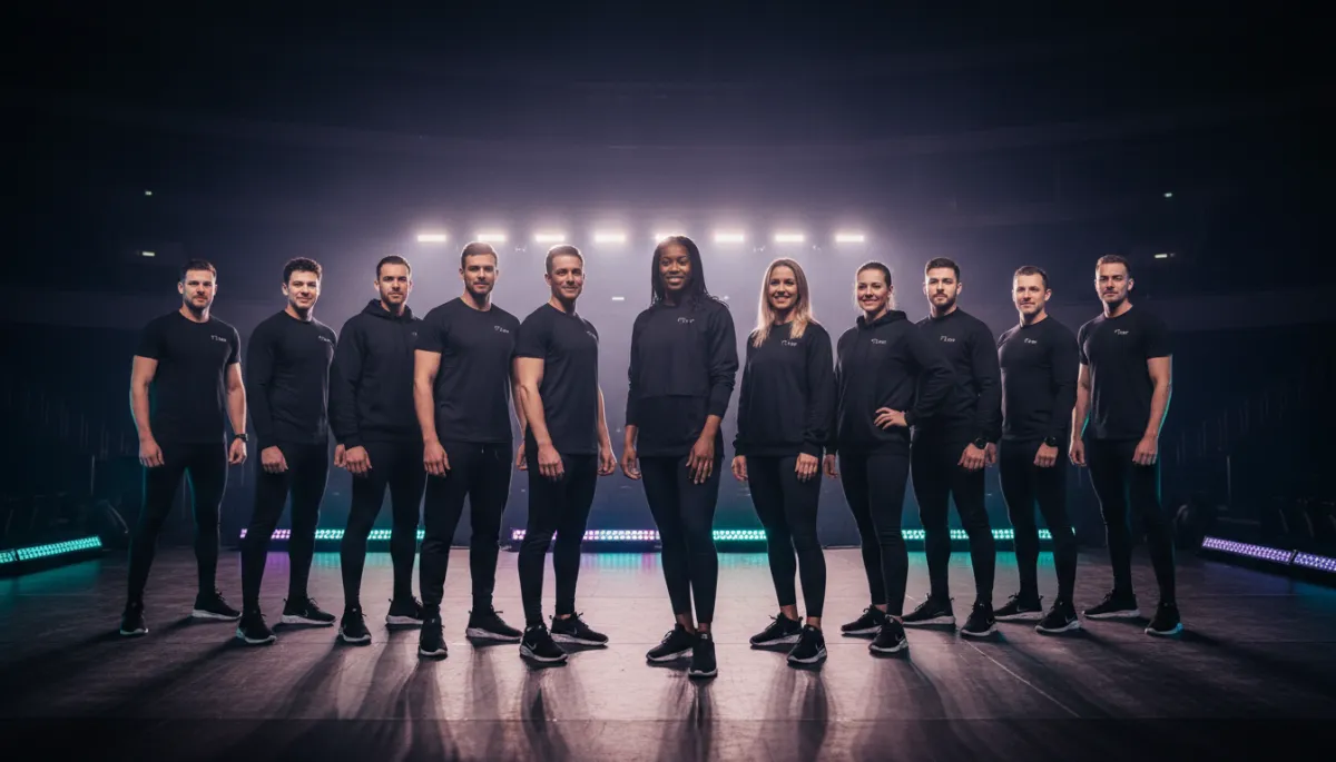 FitRave core team and instructors standing together in venue