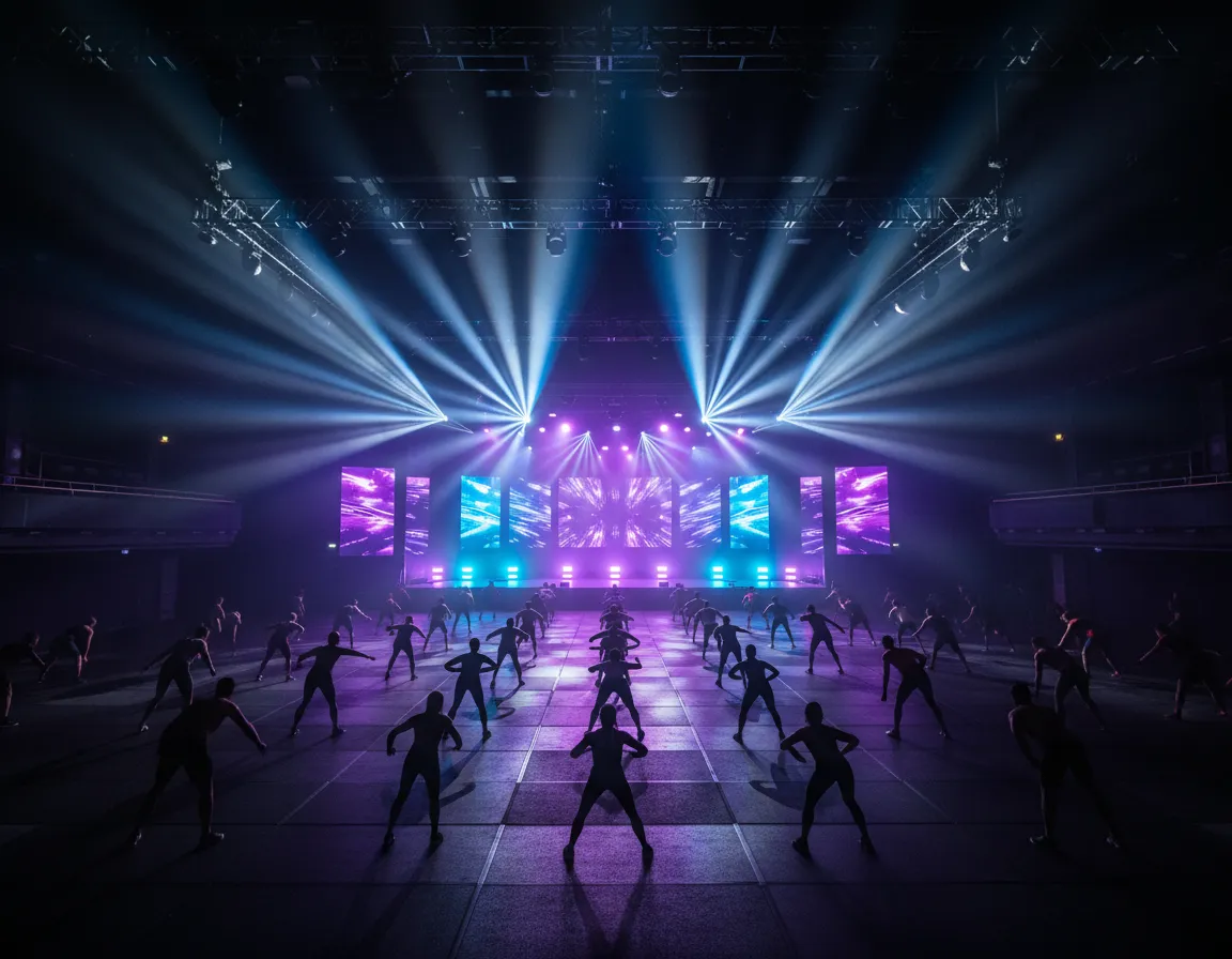 FitRave event in theater-style venue