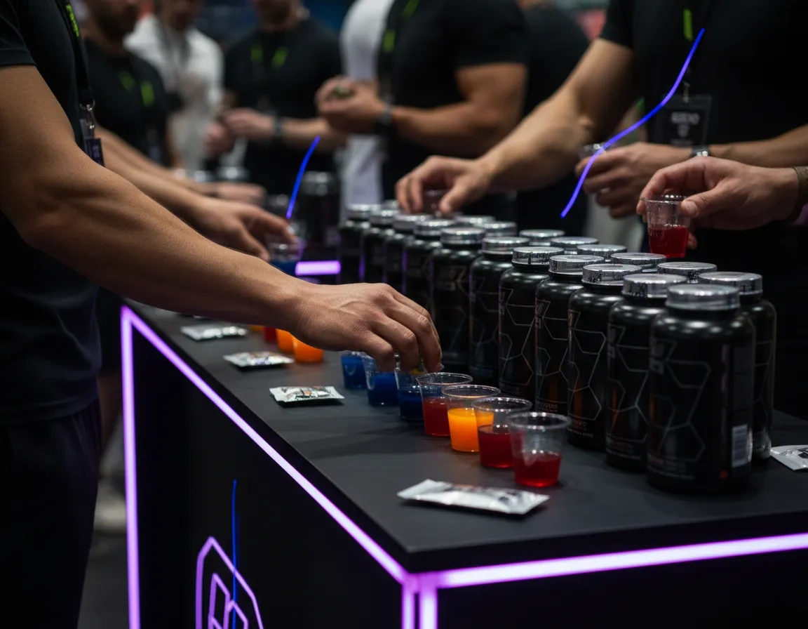 Product sampling at fitness event