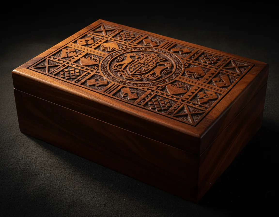 Engraved Kovaara Presidential Reserve wooden box
