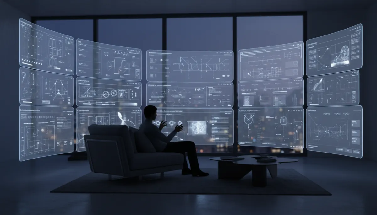 3D creative tools and models arranged in space