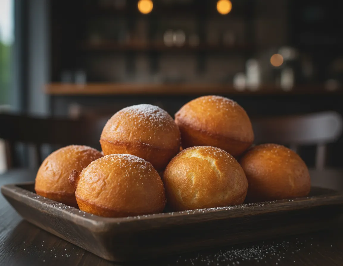 Tray of Nigerian pufpuf balls