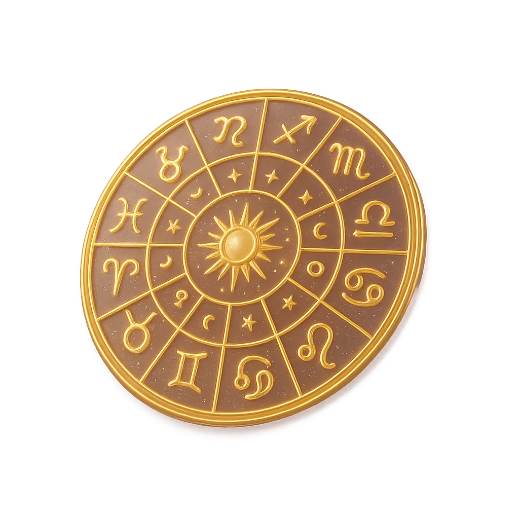 Mystical celestial astrology natal chart dossier with golden constellation map