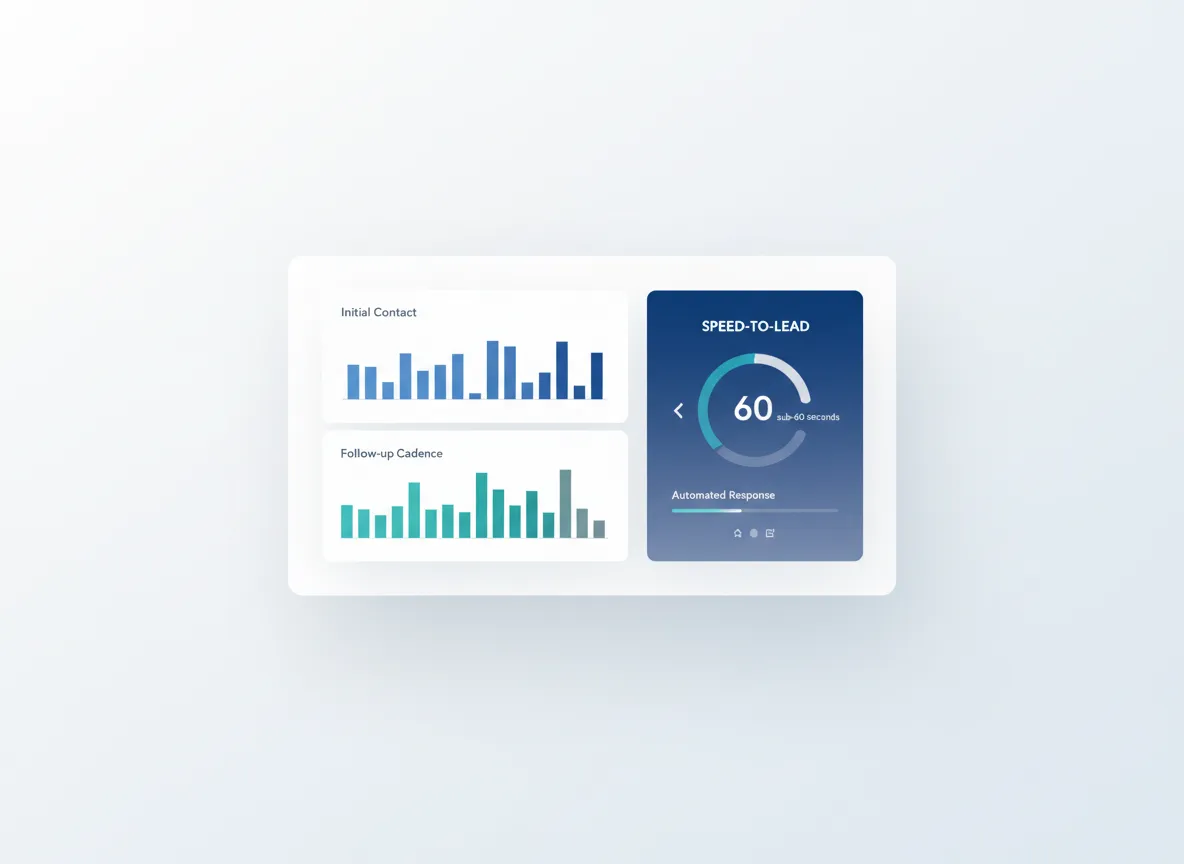 Dashboard view of real estate lead response times