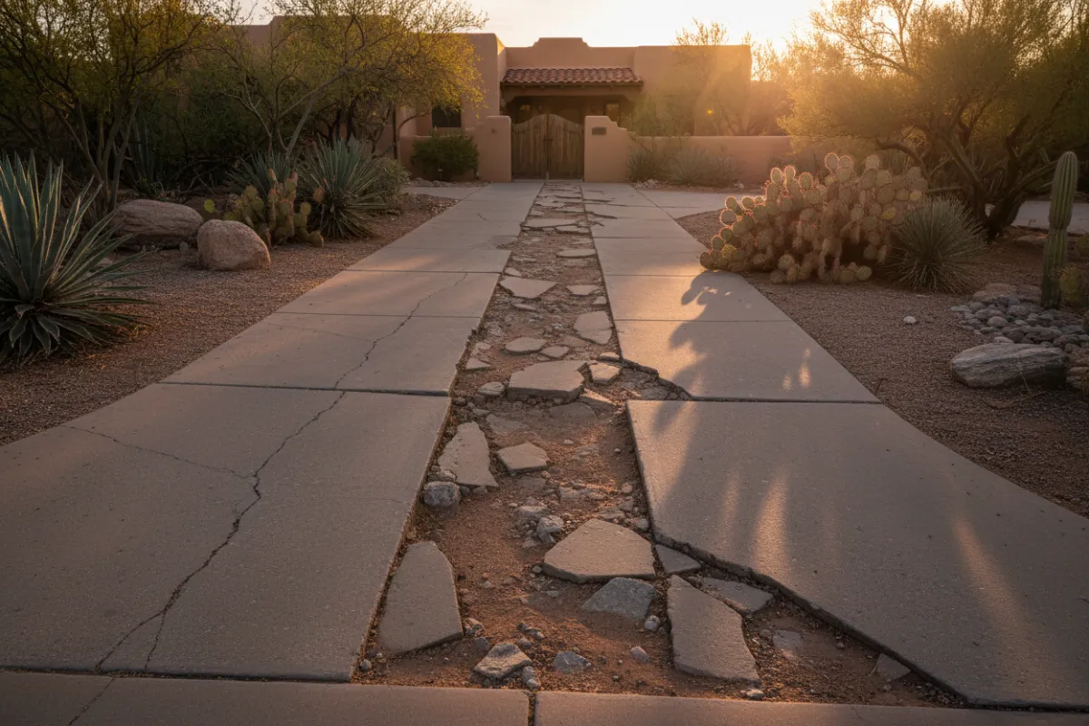 Cracked driveway repair