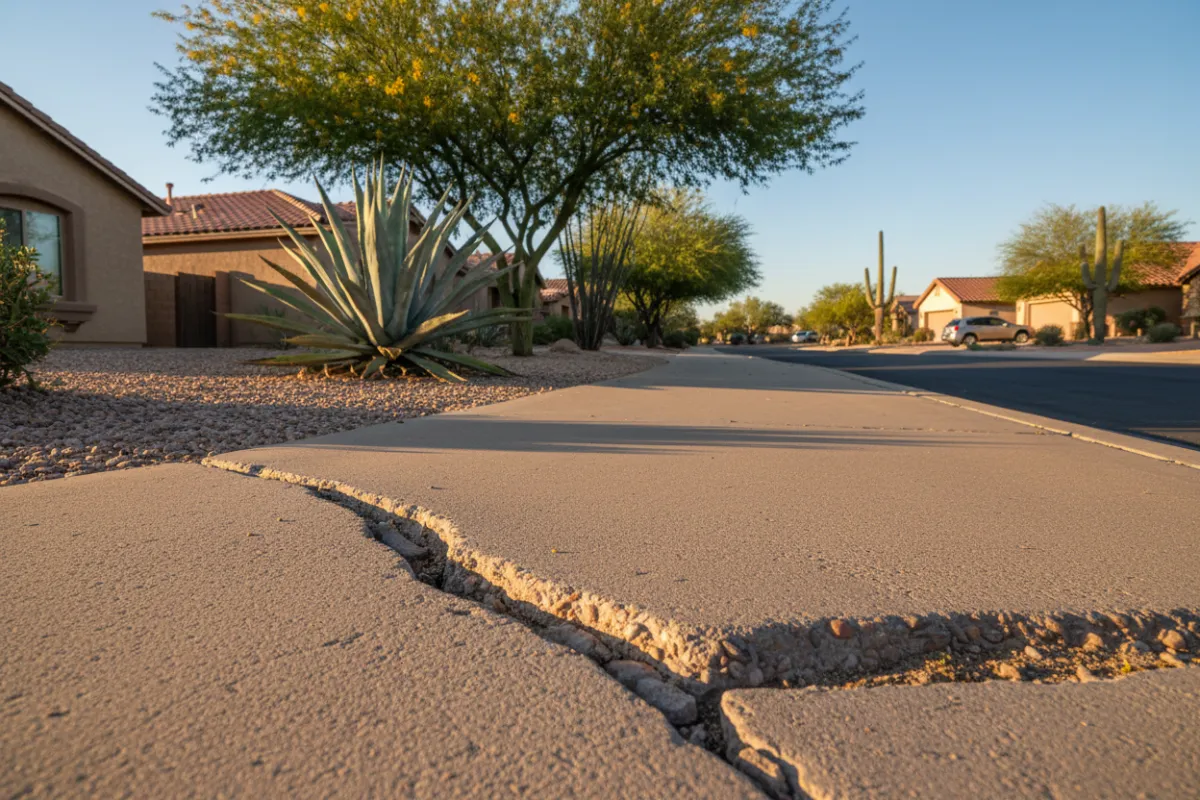 Trip hazard repair on walkway