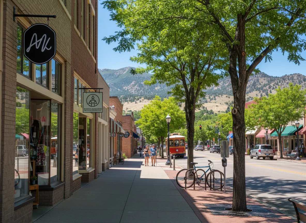 Downtown Loveland Colorado and local insurance office