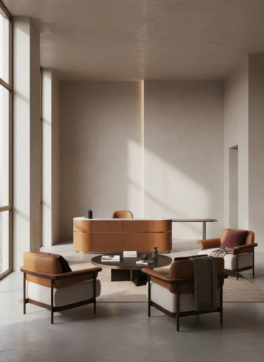Studio interior architectural view