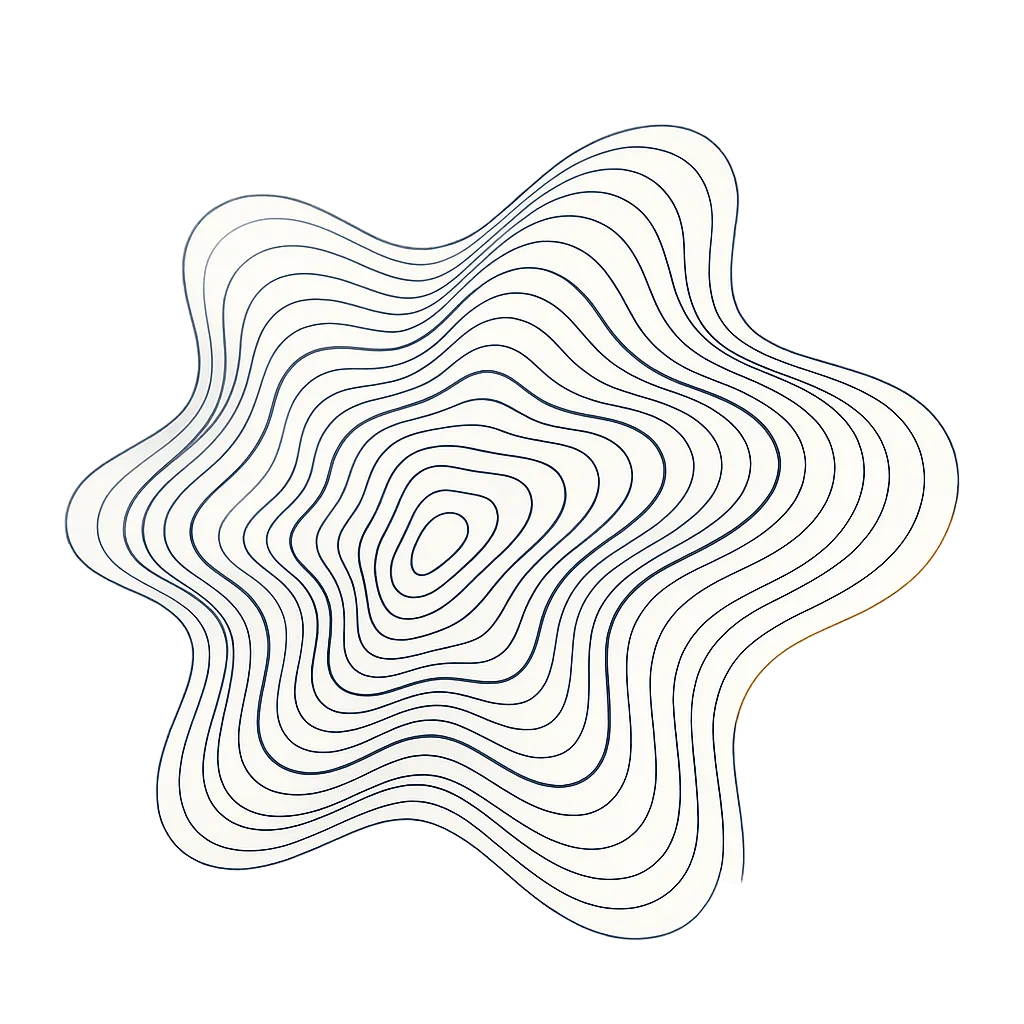 Topographic Field Overlay representing the unseen relational ecosystem.