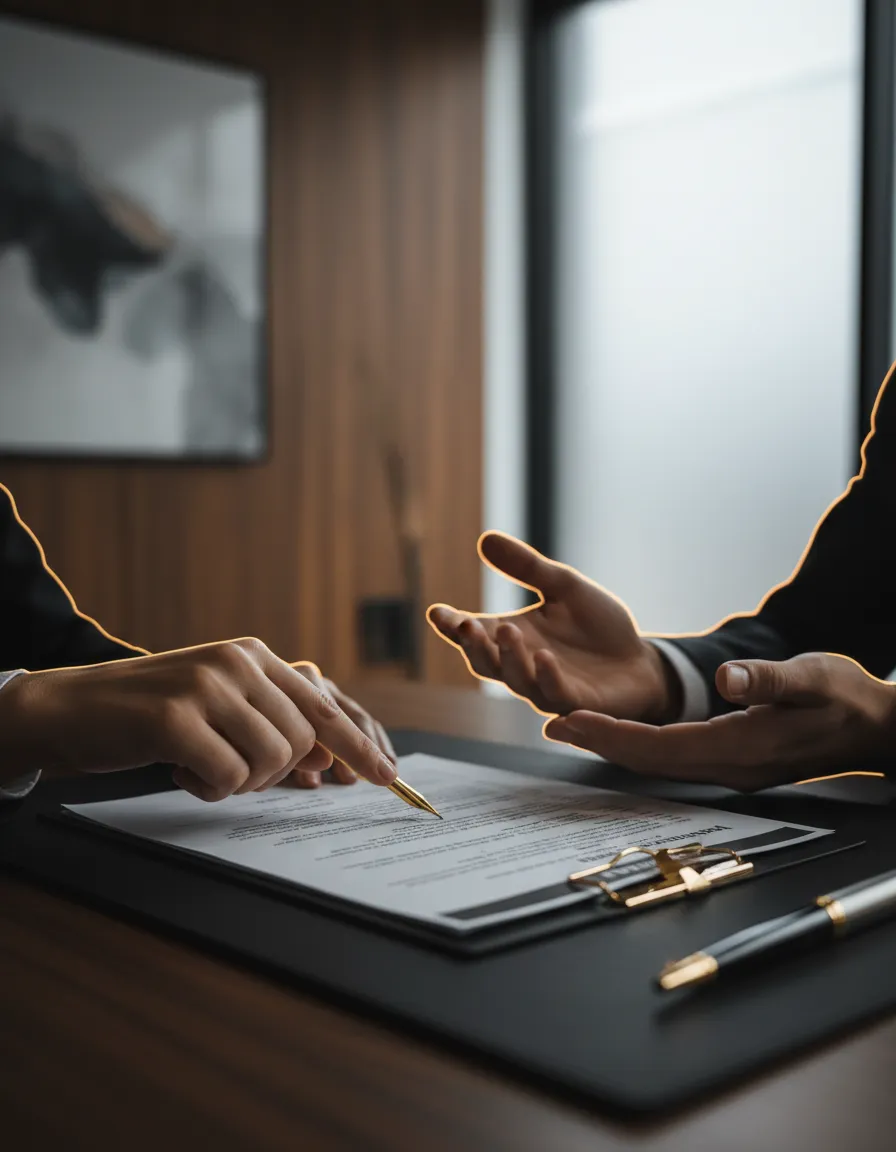Professional financial advisor meeting with clients