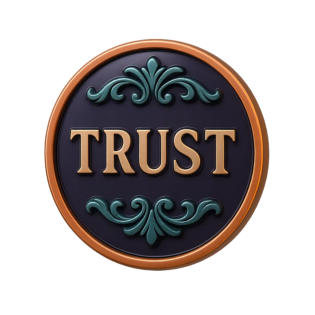Trust badge and supportive graphic for relationship driven business summit partners