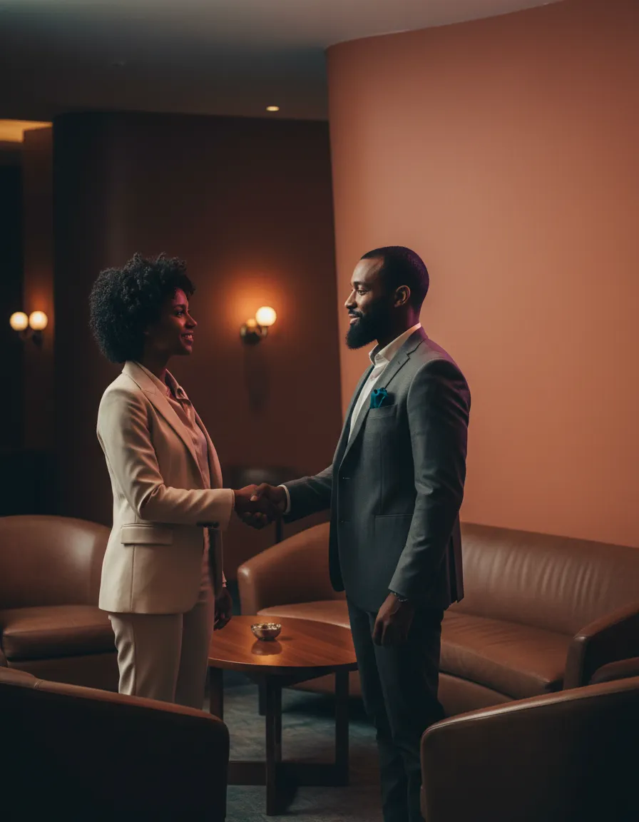 Entrepreneurs connecting in a supportive community