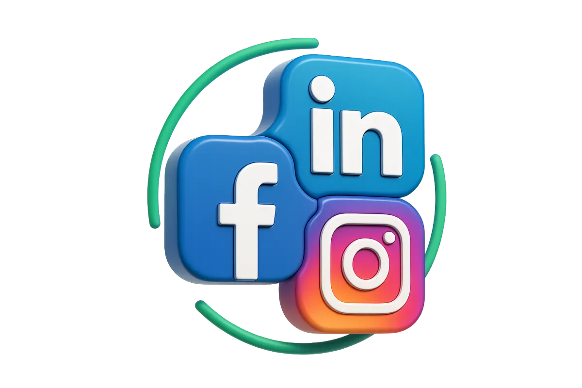 Connect Facebook, LinkedIn, and Instagram profiles