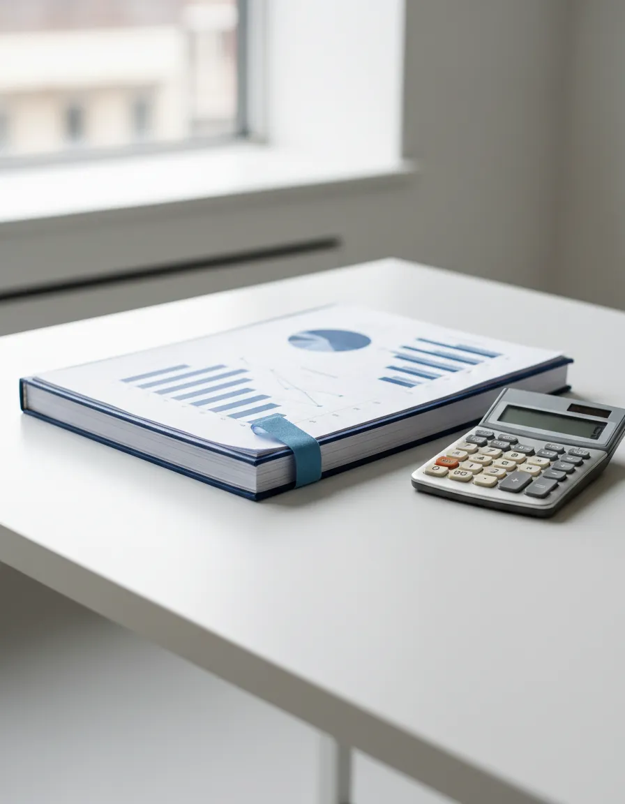 Financial charts and a calculator showing the impact of inflation on idle savings
