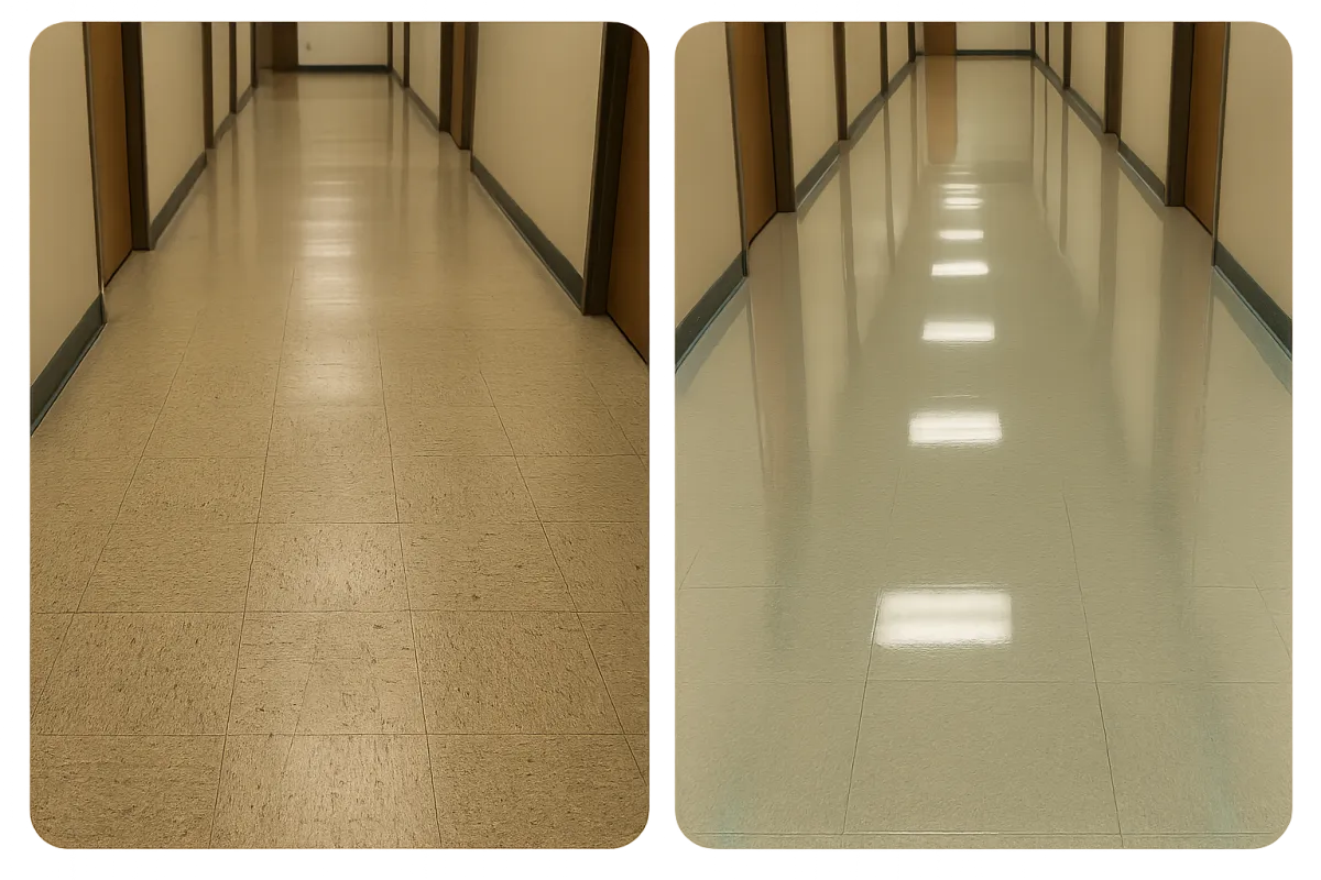 Janitorial Brilliance Before After Comparison