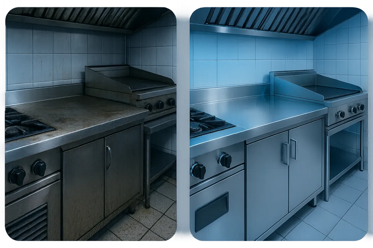 Commercial Kitchen Before After Comparison