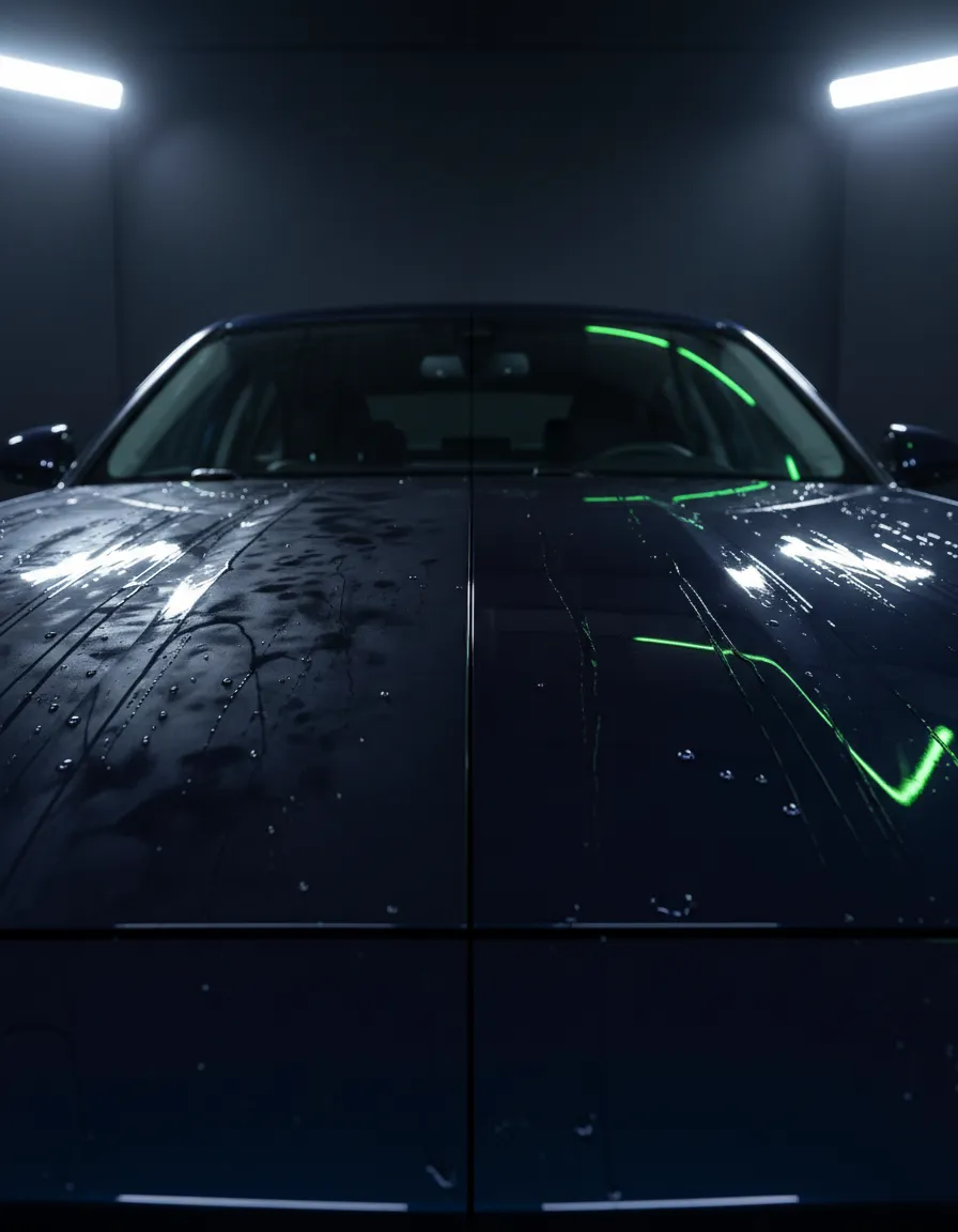 Before and after ceramic finish application