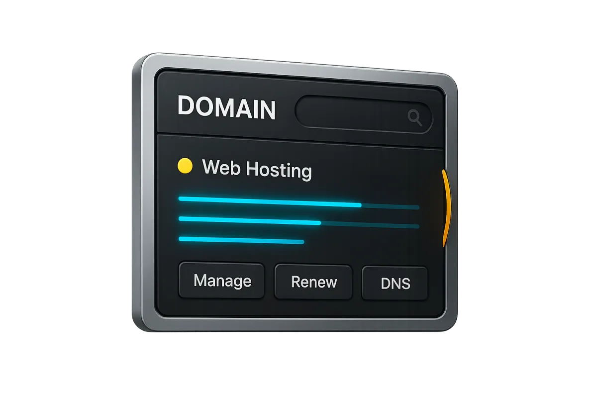 Domain Registration and Hosting Management Interface