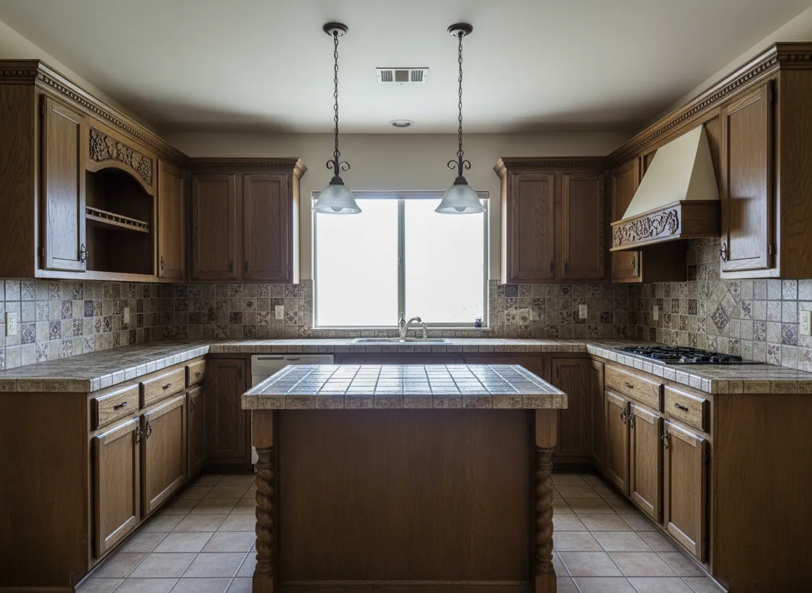 Before photo of a closed-off traditional Scottsdale kitchen