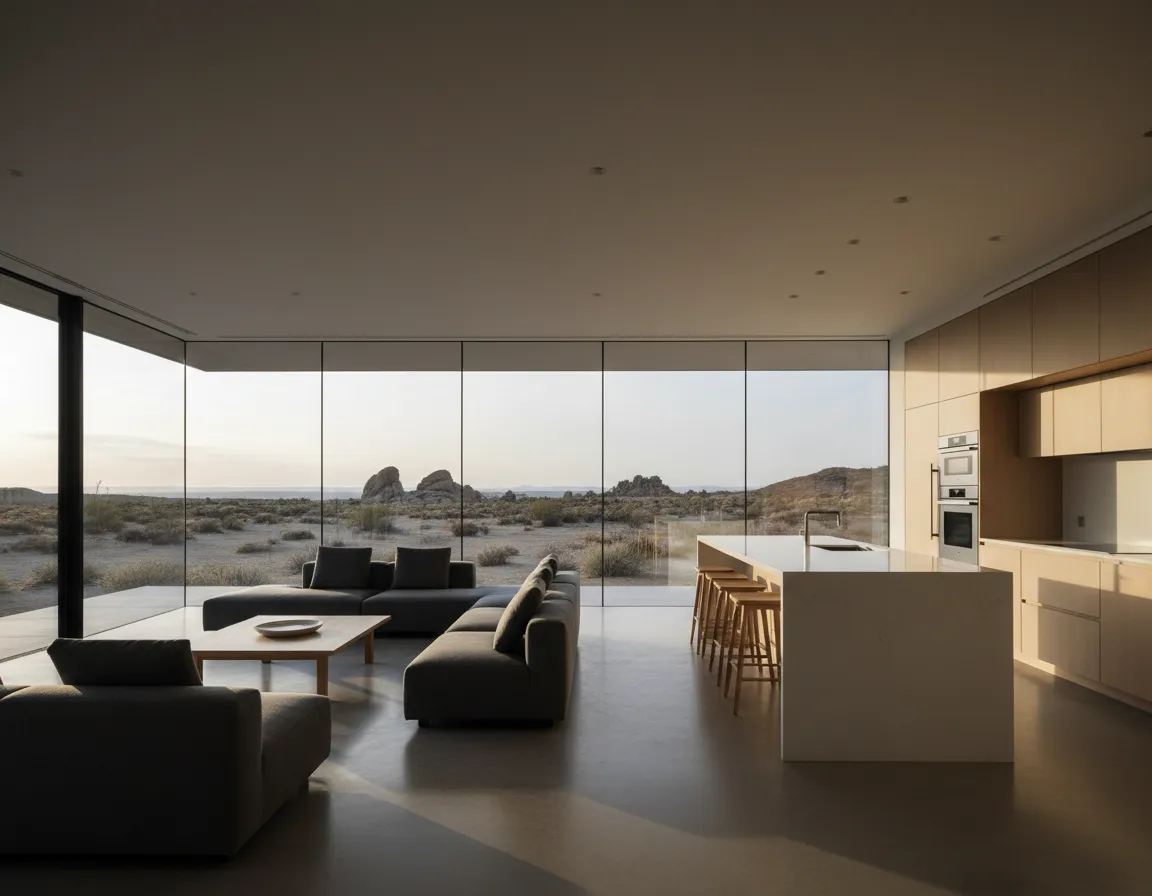 Whole-home minimalist modernization with open living space