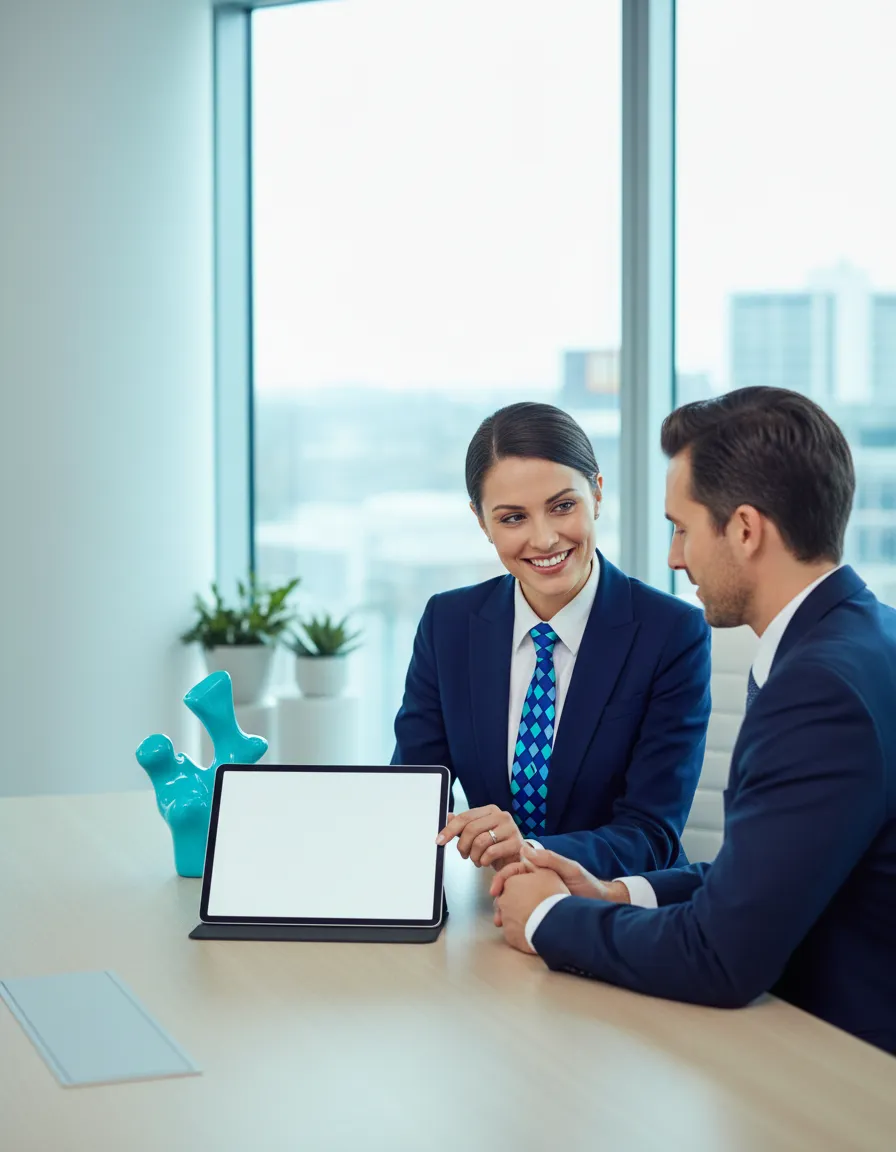 Financial planning session with a friendly consultant