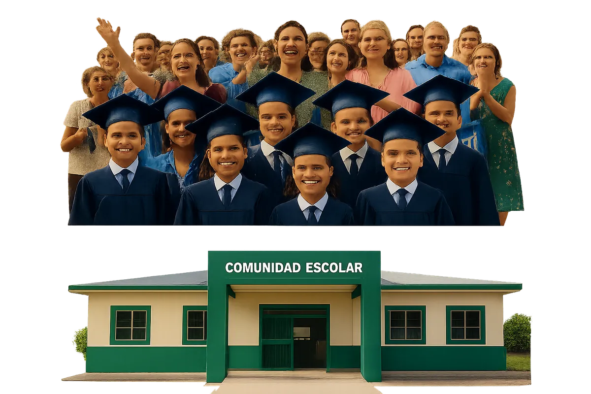 Graduación comunitaria y avance de infraestructura educativa