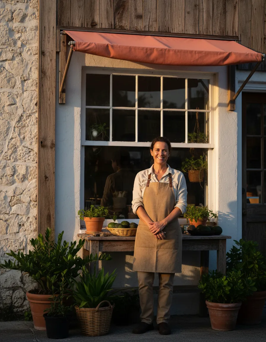 Local business owner smiling in front of their Homestead FL storefront