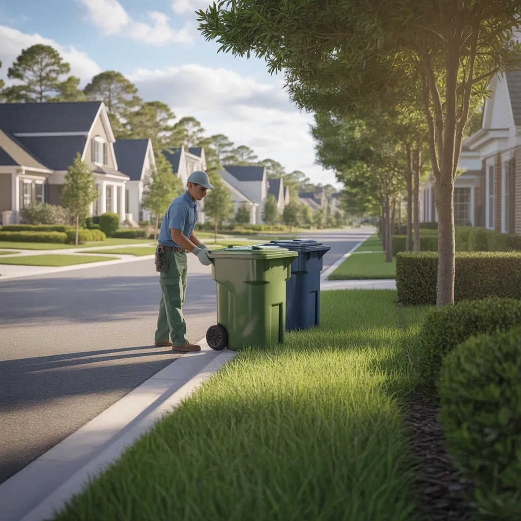 Trash bin valet service