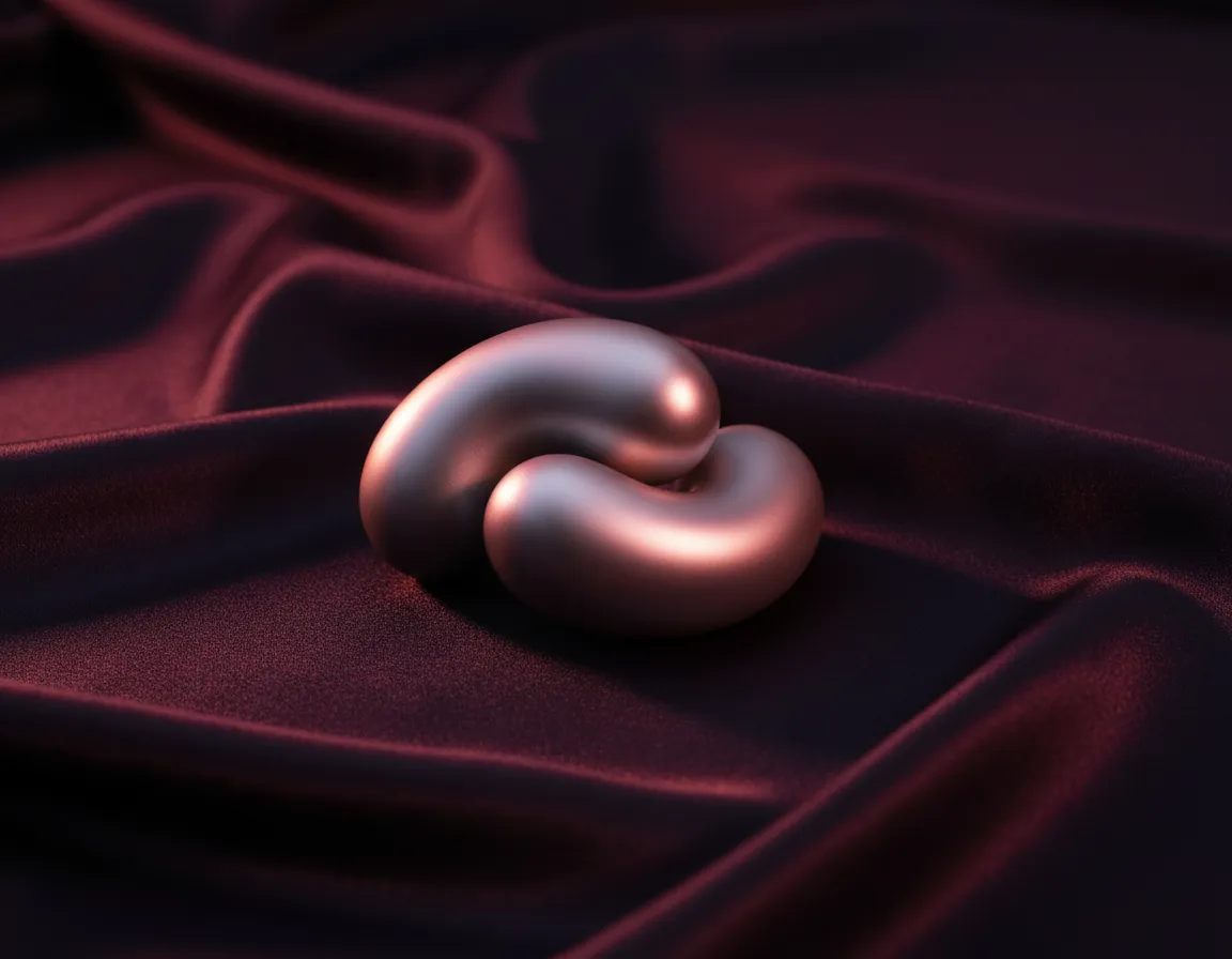 Elegant adult toy product shot in dramatic lighting.