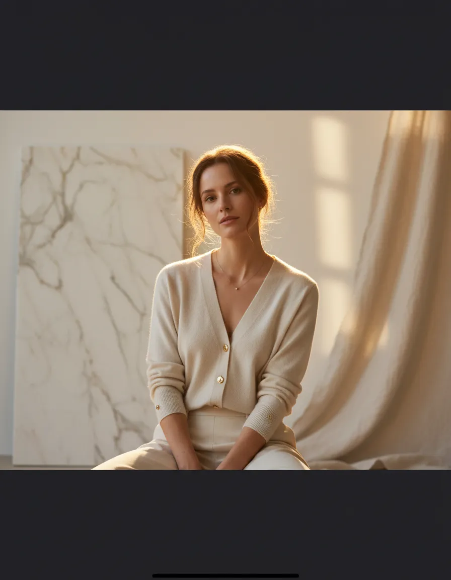 A minimalist editorial portrait reflecting inner clarity