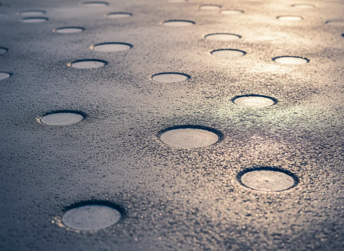 Clean, perfectly leveled concrete with seamlessly patched injection holes