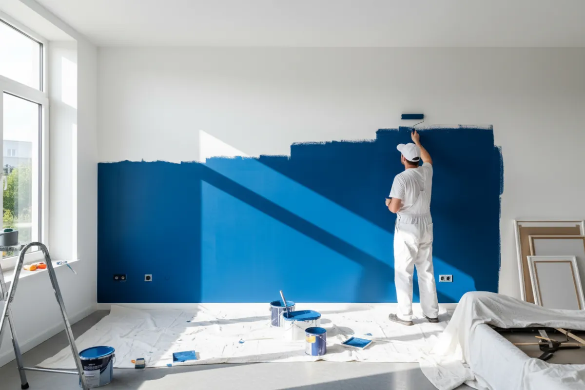 painting a wall
