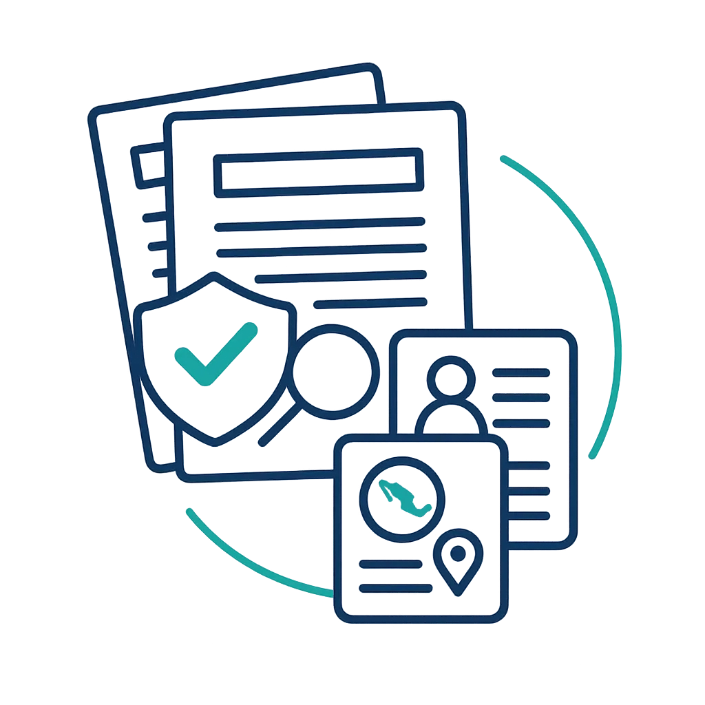 Dual-Subject Verification Report mock-up for property purchase due diligence