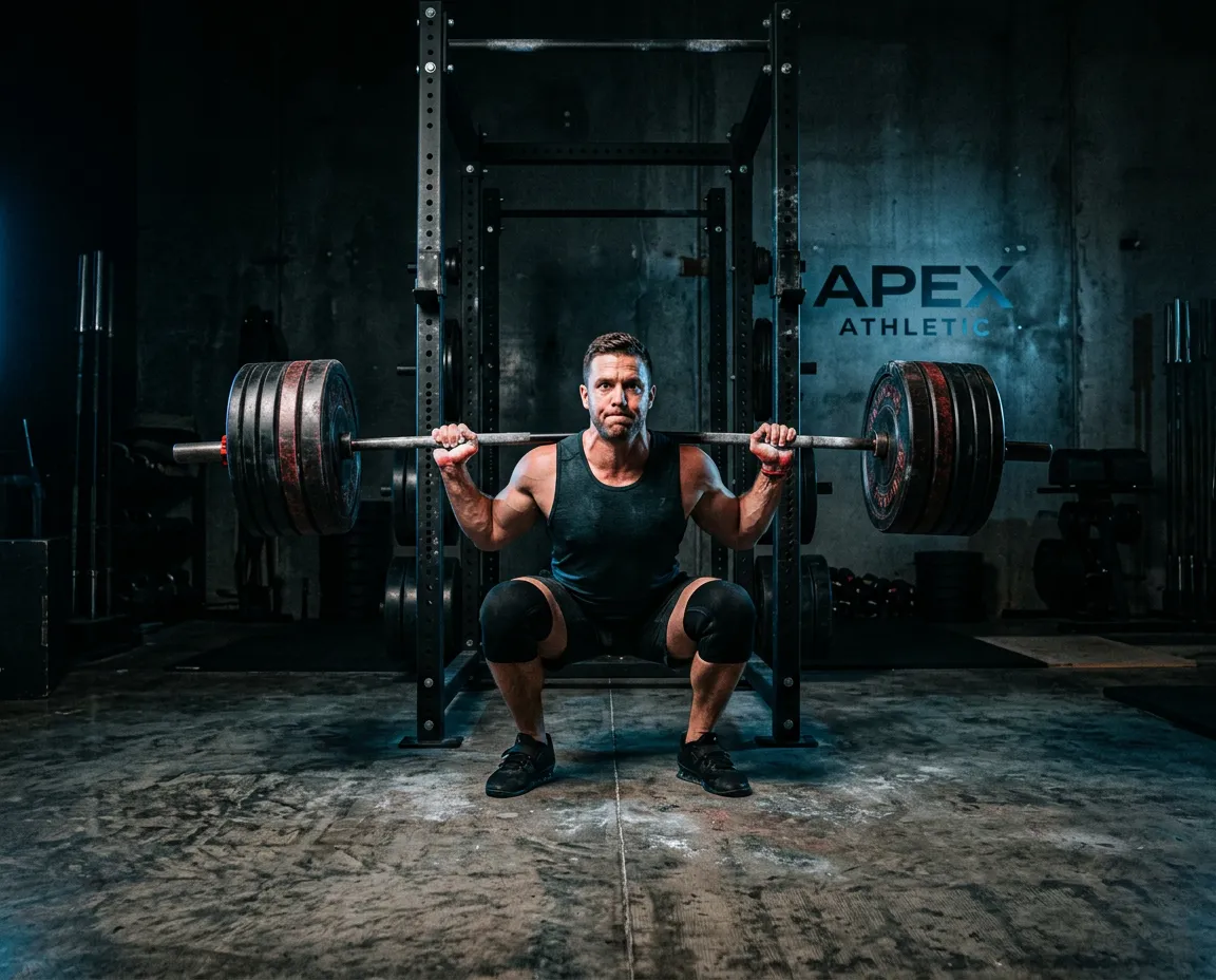 Heavy barbell workout contrast against fast sprint mechanics in athletic training gym