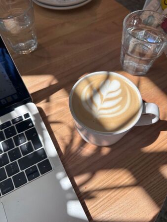 Coffee and laptop
