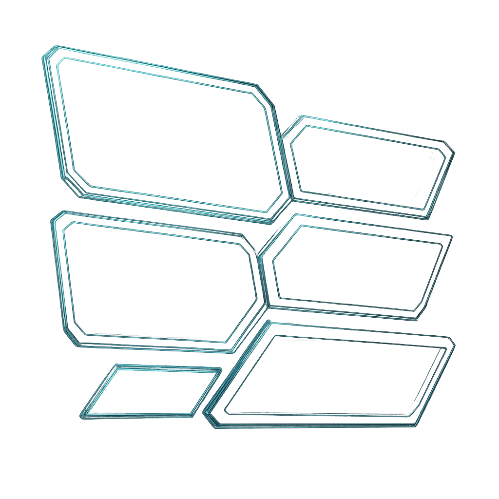 Professional esports live tournament broadcast overlay with cyan tech HUD telemetry graphics