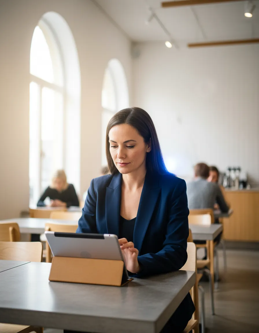 Professional business owner reviewing health insurance options