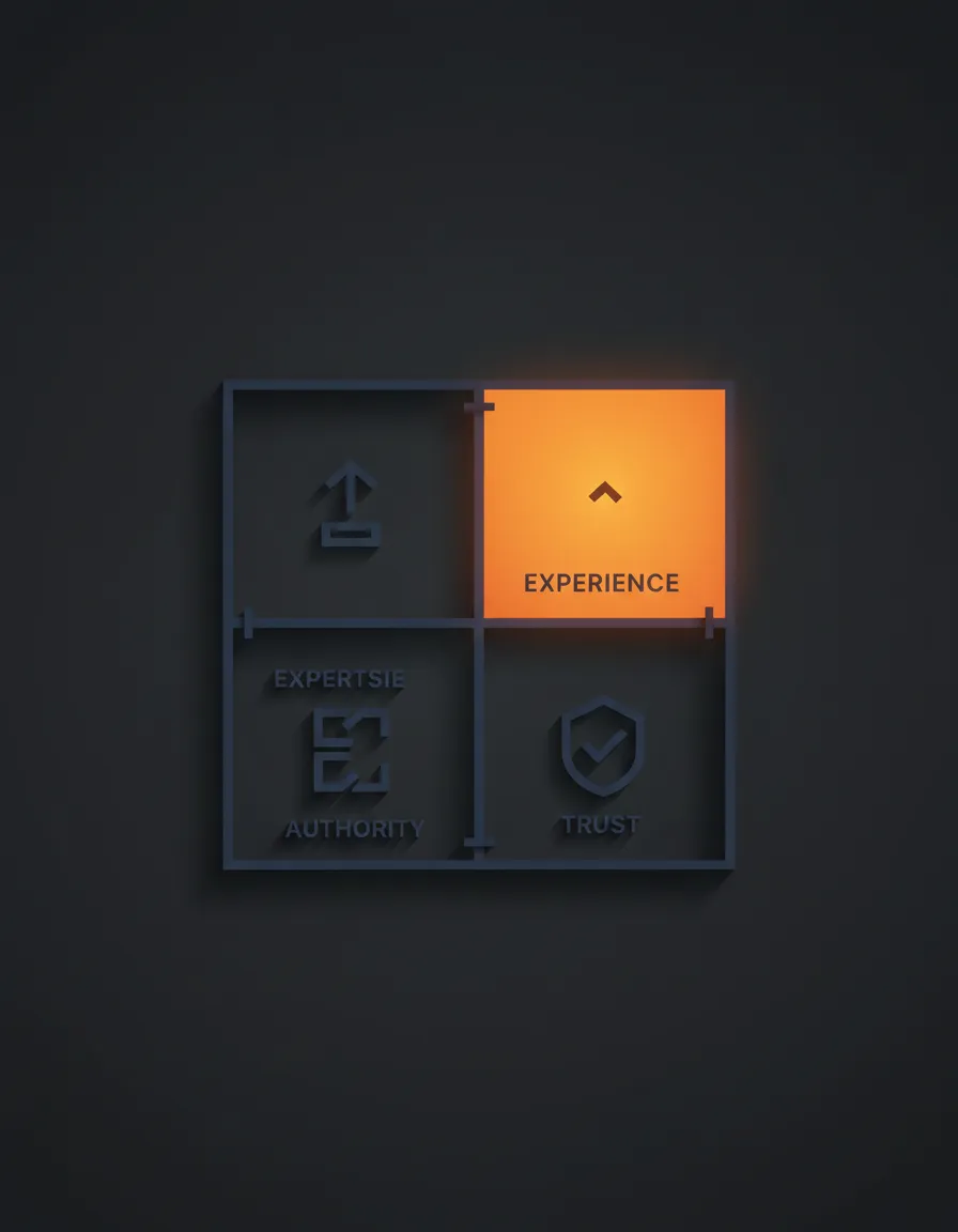 Visual representation of the Trust Signal Matrix and business experience