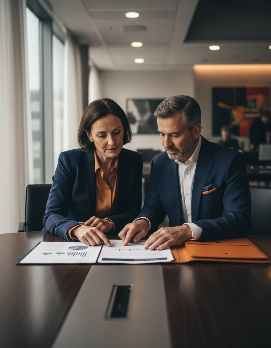 Business consulting scenario representing authoritativeness and trustworthiness
