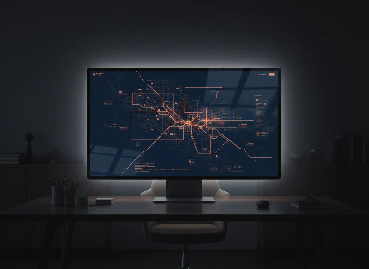 Geofencing and Connected TV strategy interface showing location and broadcast mapping