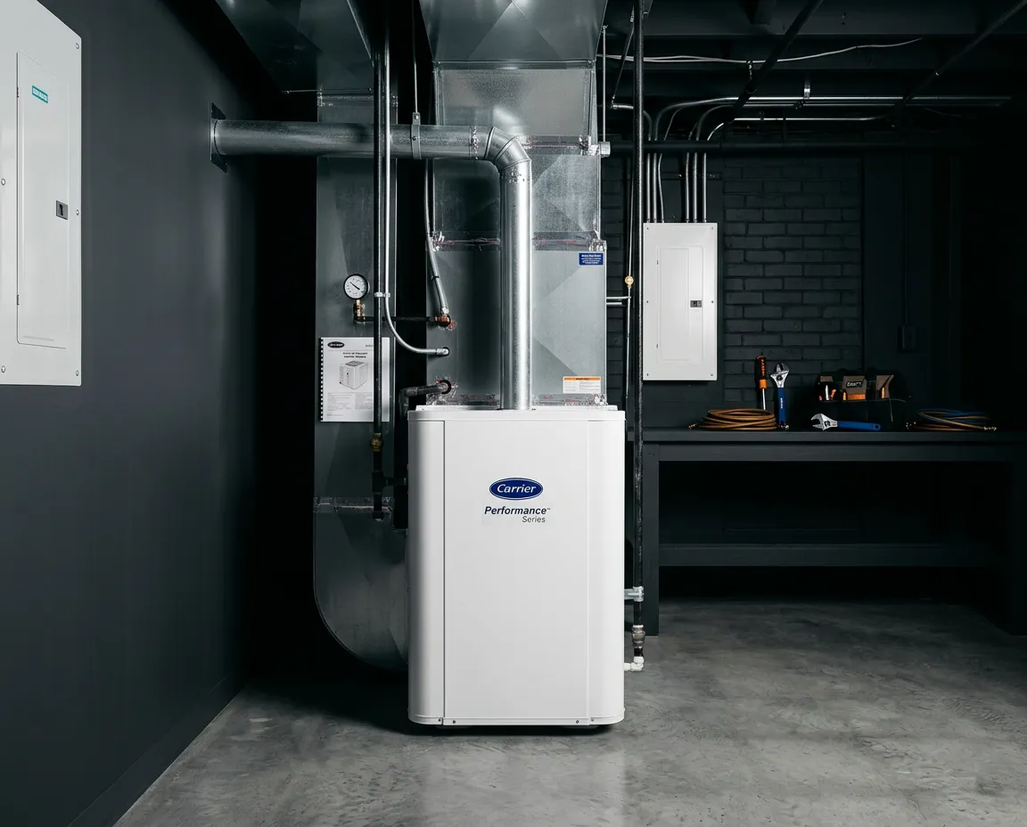 Clean modern residential AC system installation by Temperature Controls LLC in a Knoxville home