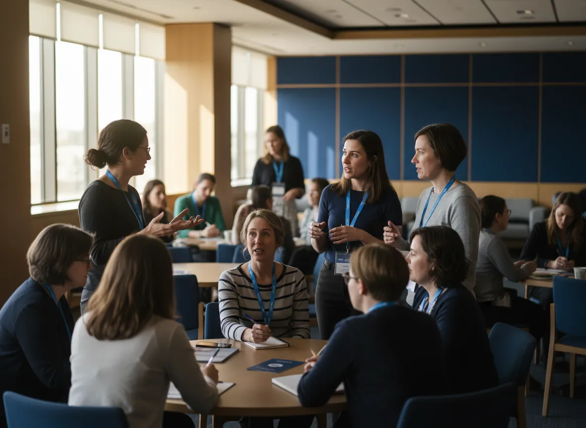 Education-focused nonprofit leaders networking at Nonprofit Navigator conference