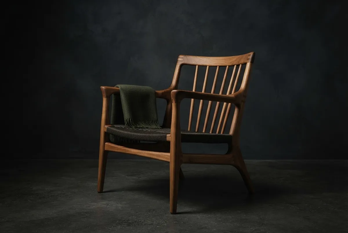 Handcrafted solid teakwood custom furniture with sculpted joinery